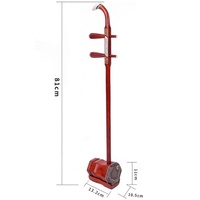 Jelo SY-HM-2011-2 Traditional Chinese Erhu Long Head Carving Musical Instrument 2 Strings Red Adults Rosewood Fiddle Set Bassoon