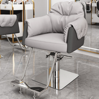 Chaise de barbier de salon moderne de nouveau style avec fonction de massage siège en cuir PU pour salon de beauté