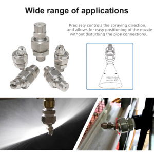 Boquilla Giratoria Ajustable de Acero Inoxidable, Conector Universal con Rosca de 1/8", 1/4", 3/8", 1/2", 3/4" para Limpieza con Spray - Product Image 6