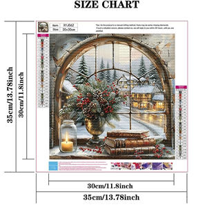 Pittura diamantata Neu per adulti, Xmas inverno Snow Pintura De Diamantes per principianti pittura diamantata personalizzata - Product Image 2