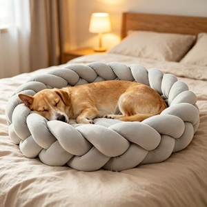 Pet Bed Handmade Eco-Friendly Solid Luxury Modern Pet House Small <b>Cat</b> Bed Cave Design Polyester Sponge Comfortable Warm <b>Cats</b> - Product Image 3