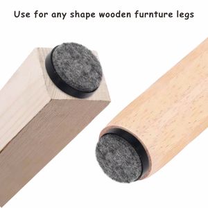 Patins de chaise en plastique écologiques noirs antidérapants pour pieds de chaise, protecteurs de sol avec vis WEILIYING WH-8J800 - Product Image 4