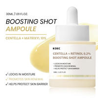 KOEC Centella Retinol Boosting Shot Ampoule Sérum Réparateur Apaisant Soin Peau Sensible Essence Visage Anti-Âge Hydratant