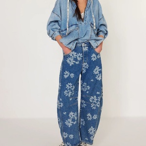 Pantalones Vaqueros con Estampado Retro Estilo Y2K para Mujer, Primavera y Otoño 2025 |   Jeans de Cintura Alta, Pierna Ancha y Holgados, Venta Directa de Fábrica - Product Image 2