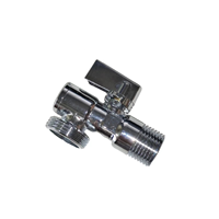 Robinet d'angle à bille en laiton chromé 1/2" 3/4" pouces pour salle de bain et cuisine, fournisseur professionnel chinois de matériel sanitaire DT0429B