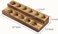 Support de présentation d'huiles essentielles en bois sur 3 niveaux, organisateur d'huiles essentielles en bois pour 17 flacons