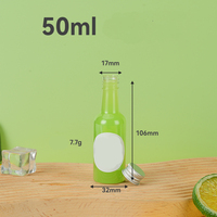 Bouteille en plastique PET de 50 ml, 100 ml, 125 ml, 150 ml, 300 ml, 500 ml avec bouchon en aluminium pour alcool, vin, liqueur, jus, bière