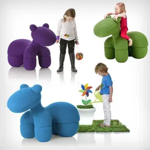 Modern Web Celebrity Novelty Lovely Leisure Kids Fiberglass Puppy Pony Chair With Fabric Cover