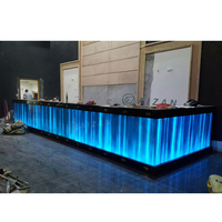 Comptoir de bar lumineux LED de haute qualité à bas prix, design élégant pour restaurant musical, boîte de nuit, cocktail