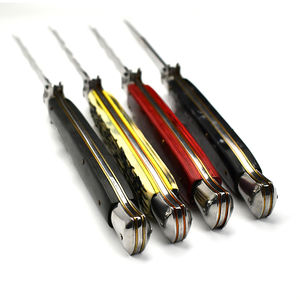 الولايات المتحدة الأمريكية التجارة الإلكترونية إيطاليا AKC قابلة للطي 440c مقبض خشب صلب للدفاع عن النفس شفرة منحنية سكاكين جيب EDC محمولة - Product Image 4