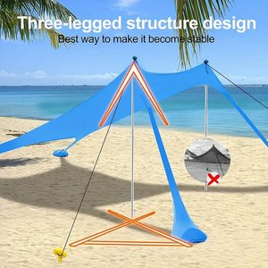 Eagles Beach Canopy 2x2m Square Sun Protection Outdoor Shade <b>Tent</b> For Camping And Beach Use - Product Image 3