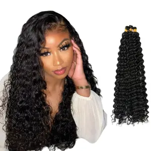 Wholesale Synthetic Deep Wave Crochet Braiding Hair Deep Wave Twist Curly Extensions for Woman