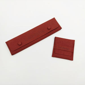 Pochette cadeau personnalisable de haute qualité en tissu satiné, velours et daim, avec logo imprimé en sérigraphie, fabriquée en Chine (Guangdong) - Product Image 2