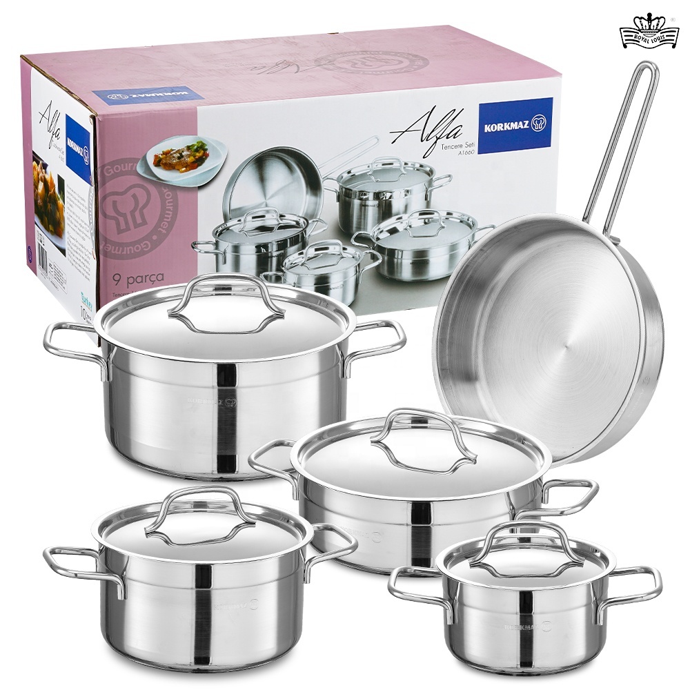 9pcs Stainless Steel Modern Cooking Set Kitchenware Cooking Pot Sets Kitchen Cooking Pots Cookware Set