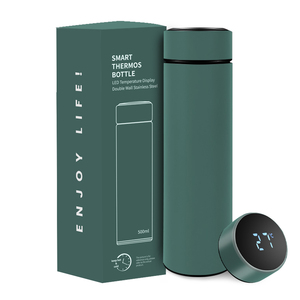 Biểu Tượng Tùy Chỉnh 500Ml Đôi Tường Nhiệt Chai Chân Không <span class=keywords><strong>Flask</strong></span> Thép Không Gỉ Cách Điện Du Lịch Di Động Thông Minh Chai Nước - Product Image 1