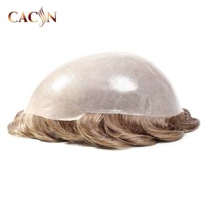 Toupet de cheveux crus Super Skin 0.08mm postiche pour hommes avec perruques de cheveux bruts de haute qualité pour hommes toupet - Product Image 2