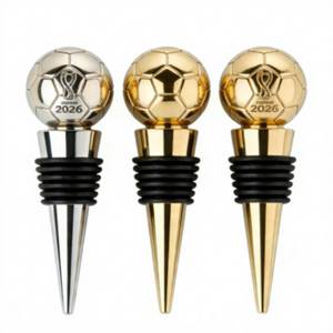 Tapón de Vino Personalizado 2026, Tapón de Vino Metálico para Competición Deportiva, Edición Conmemorativa de Fútbol y Baloncesto, Tapón para Botella de Vino - Product Image 1