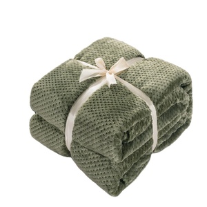 Coral Fleece Lightweight Knee <strong>Throw</strong> Blanket Soft <strong>Cosy</strong> Winter Pet Blanket Thickened Solid Color Pineapple Blanket - Product Image 1