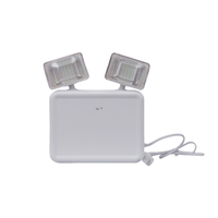 Lampe d'urgence à LED murale et portable à double tête carrée 2X6W avec têtes jumelles 12W