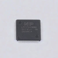 Microcontrôleur ARM Cortex-M3 32 bits LPC1752FBD80, 100 MHz, 64 Ko Flash, 16 Ko RAM, LQFP-80, puce IC originale