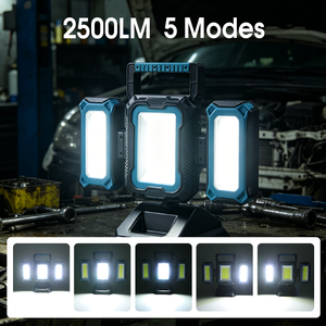 Foldable&amp;Rotatable Magnetic <strong>LED</strong> Work Light with 4400mAhBattery PortableWork Lights For, Car Repair, Construction, Emergency Use - Product Image 5