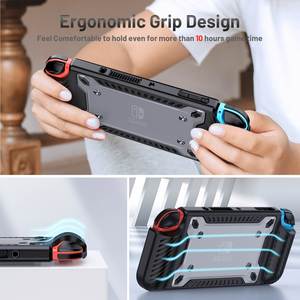 Funda protectora 2024 para Nintendo <span class=keywords><strong>Switch</strong></span> <span class=keywords><strong>OLED</strong></span>, funda suave antideslizante a prueba de golpes, accesorios de juego, funda protectora de silicona - Product Image 6