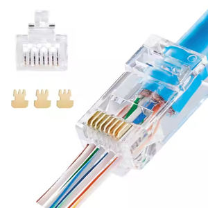 Cat5e ล็อกสแนป <span class=keywords><strong>Cat6</strong></span><span class=keywords><strong>หัว</strong></span>คริสตัล <span class=keywords><strong>RJ45</strong></span> 8P8C เครือข่ายสำหรับเราเตอร์เครือข่ายในบ้านและการเชื่อมต่อสวิตช์ - Product Image 3