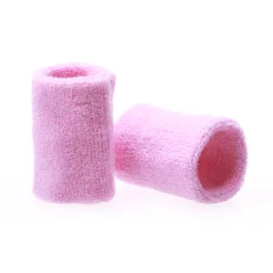 Tùy chỉnh thể thao đầy màu sắc dây đeo cổ tay cotton thể thao thêu cổ tay sweatband