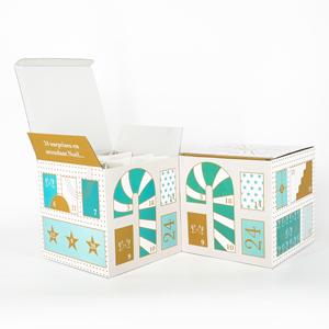 Boîtes cadeaux calendrier personnalisées écologiques pour bijoux, mystère 24 jours, bougies, parfums, boîtes en carton ondulé - Product Image 2