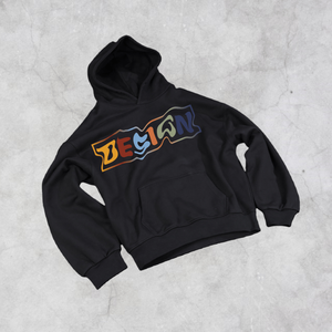 Sweat à capuche respirant écologique d'hiver pour hommes motif de lettres imprimées numériques sweat à capuche de conception de poche personnalisée - Product Image 3