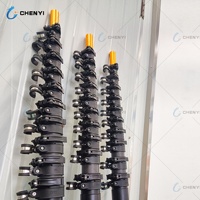 Pértiga de Cosecha Telescópica de Fibra de Carbono de 30~80 Pies para Uso Agrícola con Podadora de Mano para Cosechar Cocos y Nueces de Areca