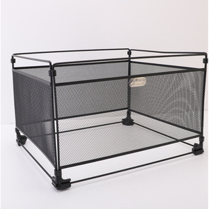 Foldable Desktop <b>File</b> Organizer Mesh 33x38x25cm Standing Type Desk <b>Storage</b> Neatening Office Organizer - Product Image 2