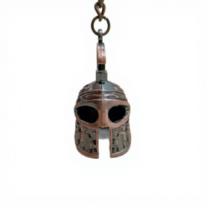 Casque tridimensionnel en métal personnalisé, style rétro vintage en alliage de zinc, <span class=keywords><strong>pizza</strong></span> italienne, style romain, porte-clés en forme de casque - Product Image 1