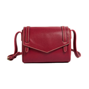 Genuine Leather Women's Shoulder <b>Bag</b> 7 Inch Vintage Style Magnetic Buckle Anti Theft Crossbody Small Square <b>Bag</b> - Product Image 5