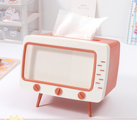 Jolie boîte à mouchoirs multifonction, carré pour la maison, Kawaii, décor de bureau, Tv, boîte à mouchoirs, étui rose, support de téléphone, organisateur de rangement