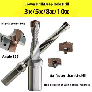De alta velocidade 13.5-14.5MM intercambiáveis Coroa Broca Substituível Insere Refrigerante Interno para CNC Deep Hole <span class=keywords><strong>Drilling</strong></span> OEM - Product Image 2