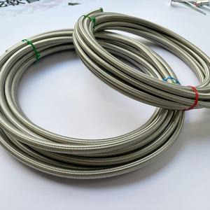 연료 시스템용 SAE100 R14 스테인리스 스틸 브레이디드 PTFE 주름 호스 ISO 9001 인증 -54~+204 고무 유연 절단 - Product Image 2