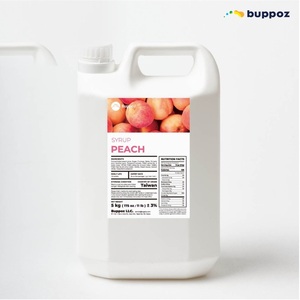 น้ำเชื่อมพีช 2.5 กก. ขวด ฮาลาล HACCP สำหรับร้านชานมไข่มุก ชานม รับผลิตแบบ OEM - Product Image 1