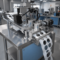 Machine automatique à ultrasons pour la fabrication de houppettes de maquillage, ligne de production de houppettes à poudre cosmétique pour la fabrication d'éponges de beauté