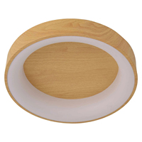 Luzete Lámparas de Techo LED Regulables de 96W, Eficientes, de Superficie, con Interruptor de Madera, Temperatura de Color 6500K, Elegantes para Hogar y Oficina