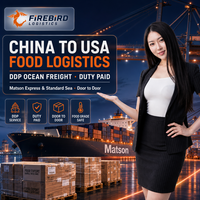 Expédition DDP Firebird Sea aux États-Unis depuis Shenzhen, service de livraison à domicile de collations, boissons, bonbons, marchandises, taxes payées