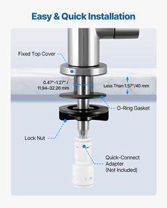 Robinet en acier inoxydable sans plomb pour eau potable, robinet d'osmose inverse, robinet en laiton massif à arche haute pour eau filtrée - Product Image 5