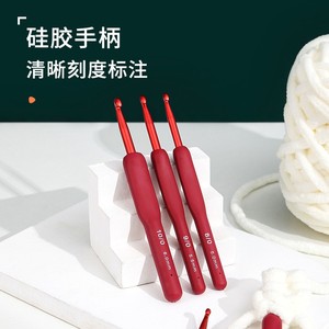 Furls Agujas de tejer Tulip Tunisian 5PCs Red Crochet Hook Set TPR Aluminio - Product Image 4