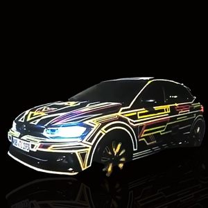 Độ sáng cao siêu mỏng linh hoạt hoạt hình <span class=keywords><strong>EL</strong></span> đèn nền cho xe tùy chỉnh trang trí bọc - Product Image 2