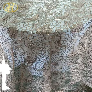 132" R 120"R bronze chocolate turkish popular floral embroidered classy table cloths for events and wedding