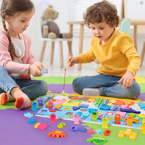 Giocattolo in Legno per Bambini, <span class=keywords><strong>Puzzle</strong></span> Piatto con <span class=keywords><strong>Numeri</strong></span>, Blocchi da Costruzione, Educazione Precoce, Sviluppo dell'Intelligenza, Rompicapo per 4-6 Anni - Product Image 4