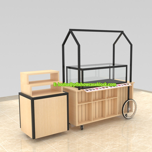 Chariot à bonbons en bois personnalisé pour mariage, enfants, Noël, dessert, fête, décoration, comptoir de présentation de sushis, vente - Product Image 3