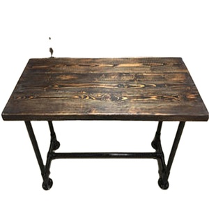 <span class=keywords><strong>Steampunk</strong></span> industriel base de table basse en fer forgé avec raccord de tuyau en fer noir spécifications - Product Image 1