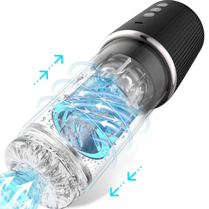 Masturbatore Maschile Automatico con 7 Frequenze di Vibrazione, 5 Modalità di Suzione e 5 di Rotazione, Sensazione Realistica, in Silicone <span class=keywords><strong>Nero</strong></span> ABS TPE per Uomini - Product Image 1