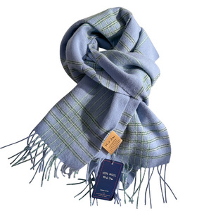 Écharpe 100% Laine à Carreaux Tartan avec Franges, Style Unisexe, Longue Écharpe d'Hiver, Idéale pour les Fêtes, Vente en Gros - Product Image 2